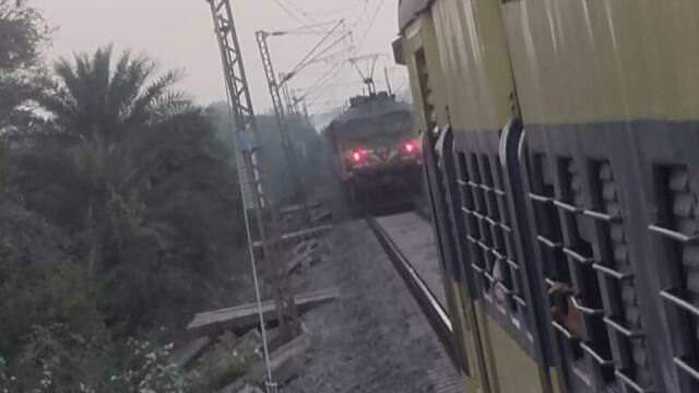 two trains started running on the same track in chhattisgarh train accident averted people narrowly 1672159070