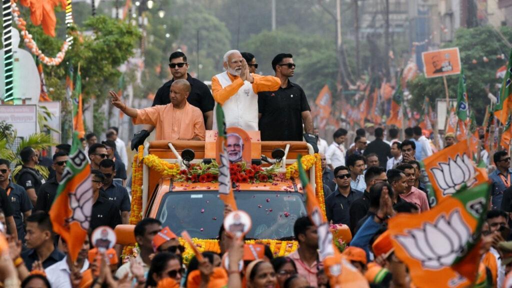 pm modi roadshow in varanasi