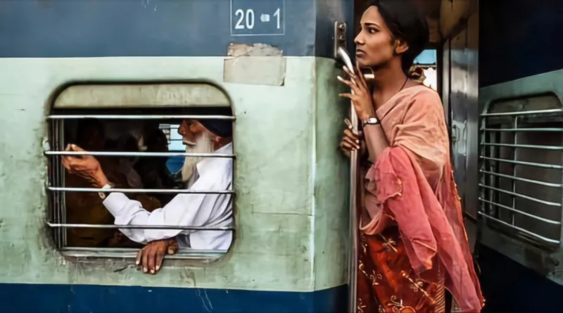 Passenger in train