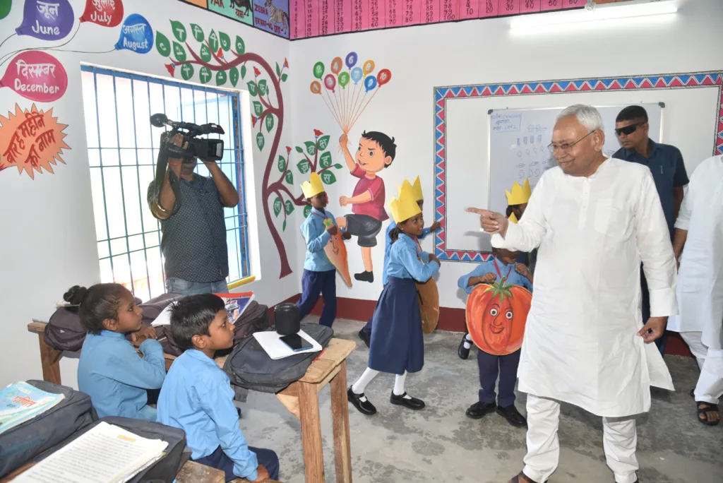 Nitish with children