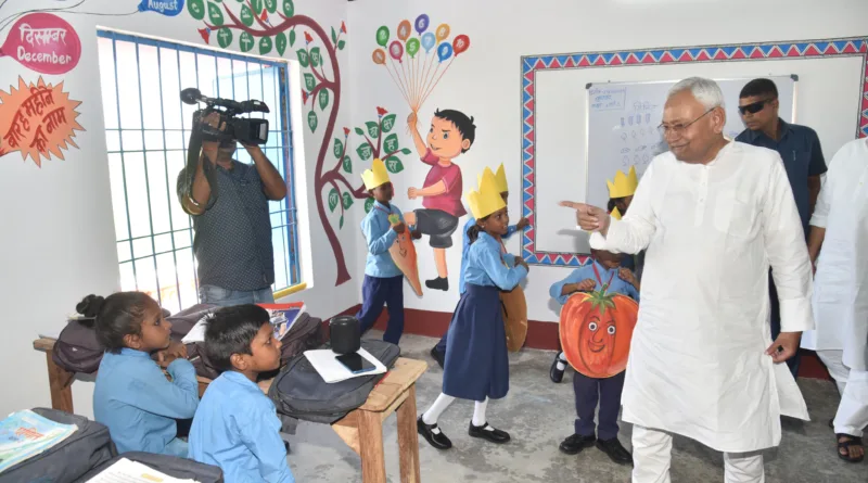 Nitish with children